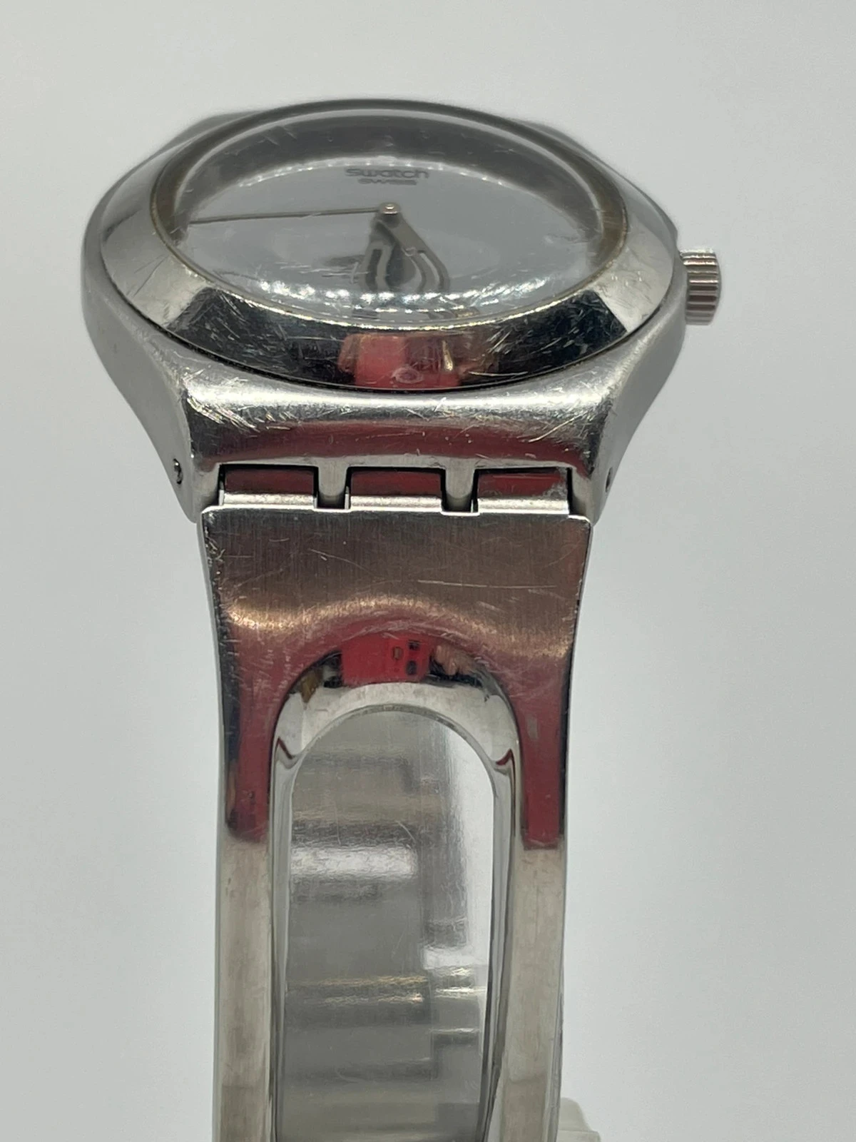 Swatch Irony V8 roestvrij staal met minimalistische zilveren wijzerplaat – vintage jaren 90 – photo 7